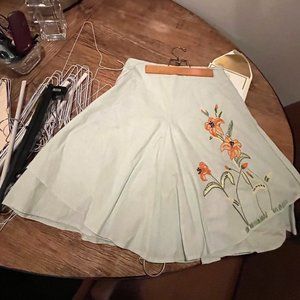 Embroidered Tiger Lily Skirt by Tabitha